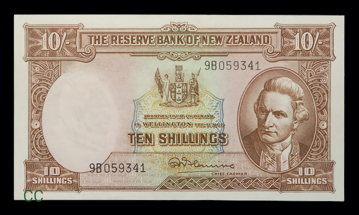 Ten shillings new zealand note