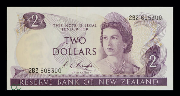Two dollars knight signature