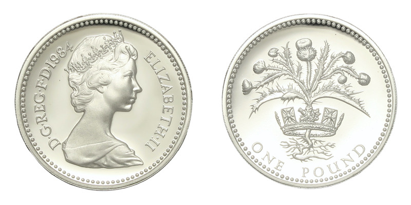 Scottish silver pound 1984