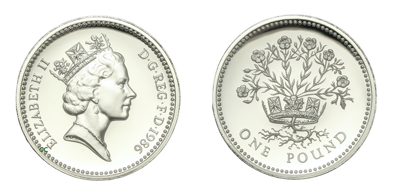 Northern irelans silver pound 1986