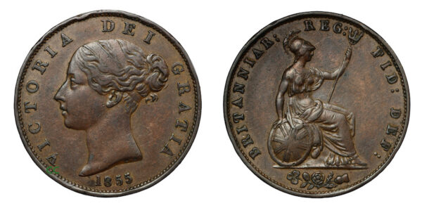 Victoria 1855 halfpenny