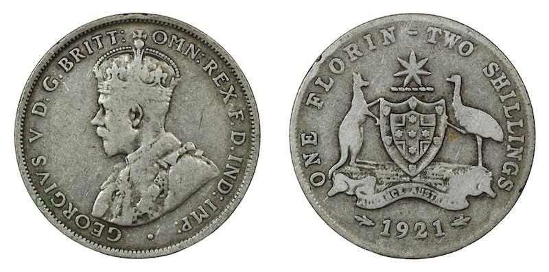 1921 australian florin
