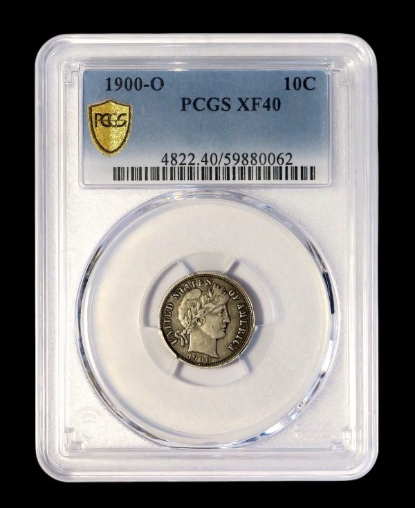 Barber dime 1900 o rare date