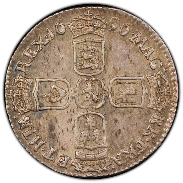 British 6 penny 1696