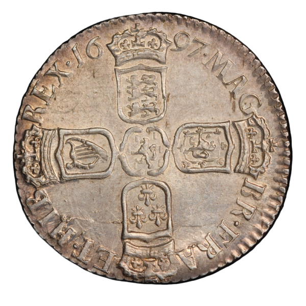 British 6 pence 1697