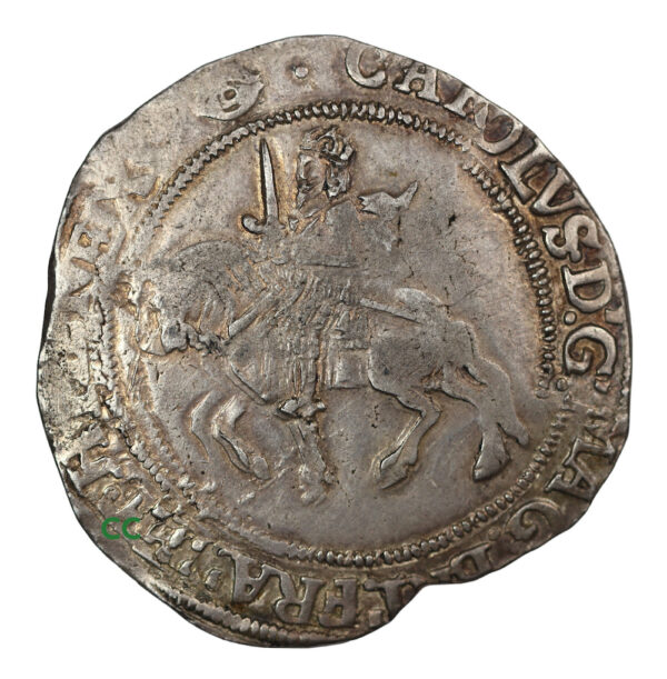 Silver hammered halfcrown 1645