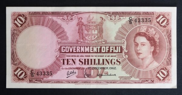 government of fiji banknote 1962