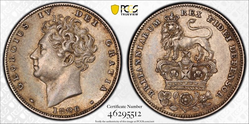 1826 sixpence third reverse