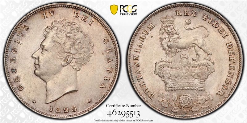 1825 shilling graded ms64