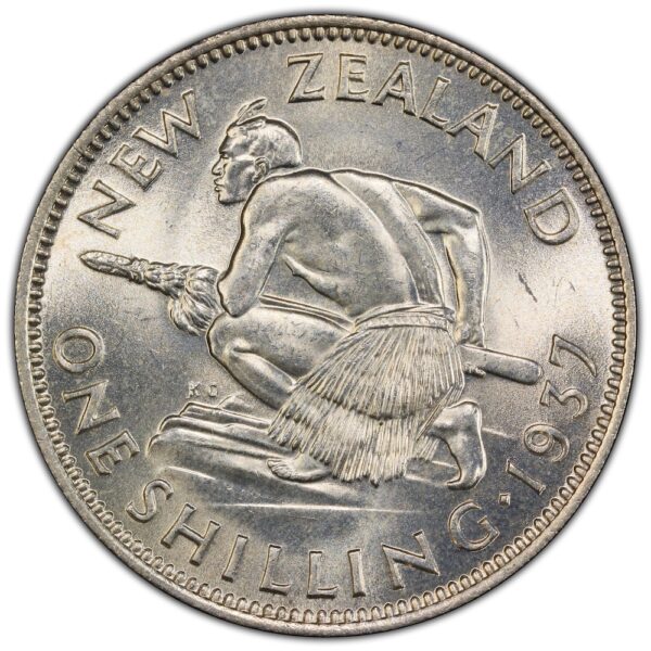 Finest new zealand coins 1937 shilling ms65