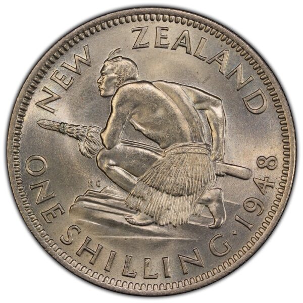 Quality ms65 graded new zealand 1948 shilling