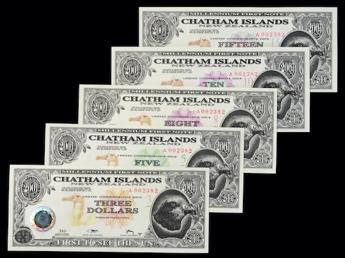 Chatham island banknotes