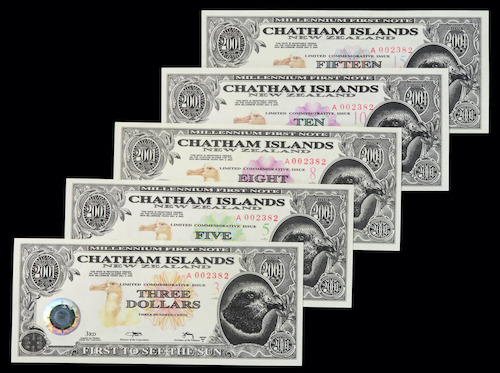 Chatham island banknotes