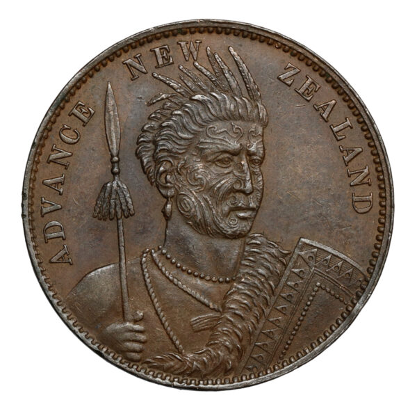 Maori warrior token christchurch piano and music store 1881