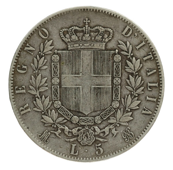 Regno d itaila 5 lire 1874