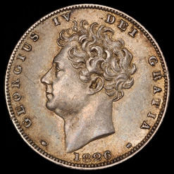 King george fourth quality sixpence 1826