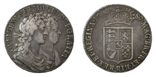 William and Mary halfcrown 1689