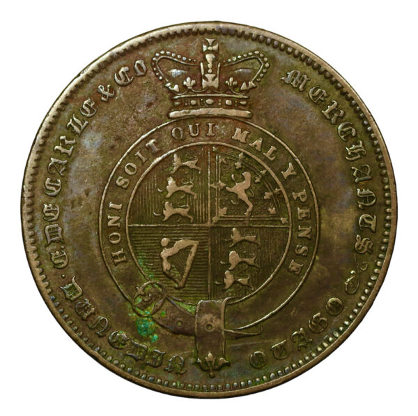 Vivant regina 1862 penny token dunedin New Zealand
