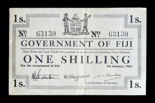 Fiji Shilling note 1942