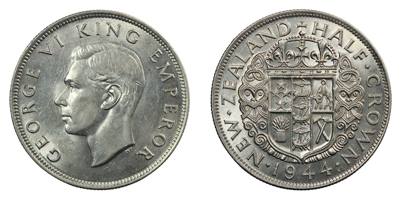 New zealand halfcrown 1944