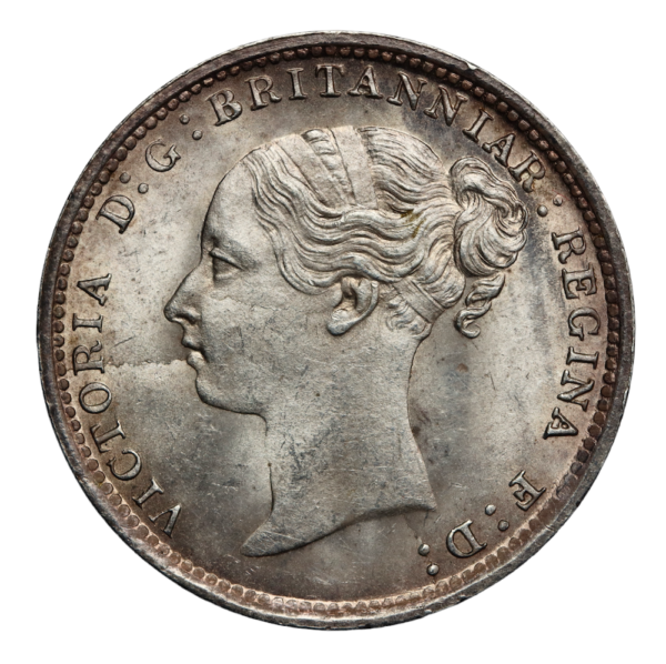 1884 threepence beauty mint state