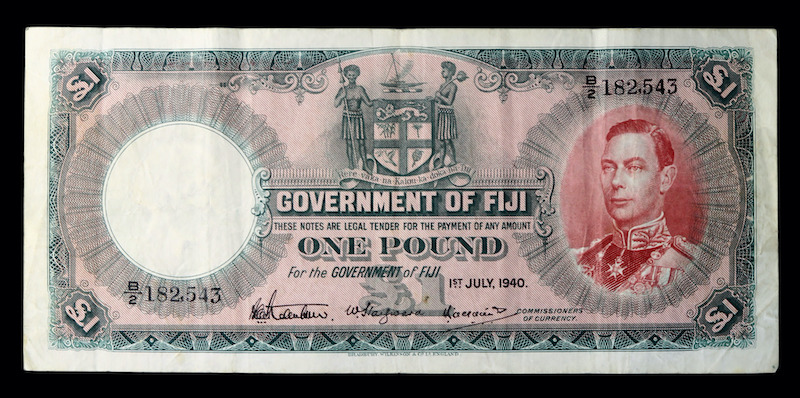 Government of fiji one pound 1940