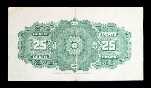 Canadian fractional twenty cent banknote dated 1900