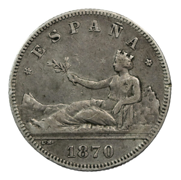 Spain two peseta 1870