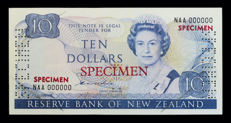 New zealand specimen banknotes