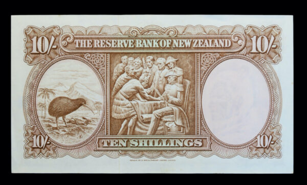 New zealand ten shillings banknote