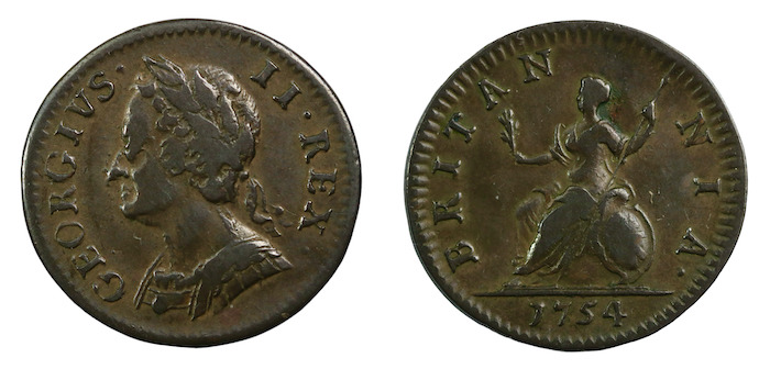 George the second farthing 1754