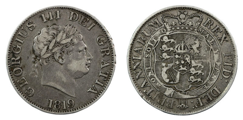 Affordable fine grade halfcrown 1819