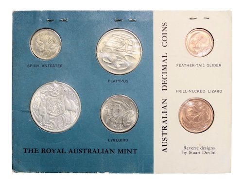 Australian 1966 first decimal coin set