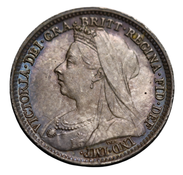 British threepence 1898 high quality coin