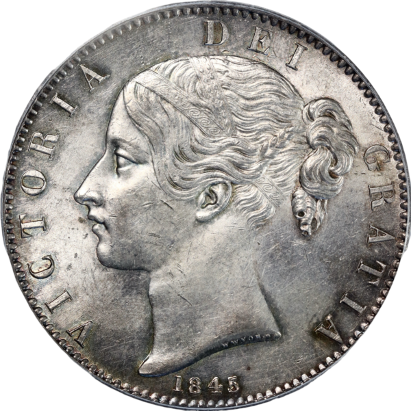 Quality 1845 crown uncirculated