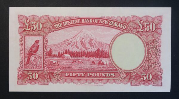 New zealand fifty pounds 1955 to 1956 wilson signature