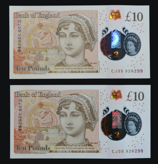 English ten pound pair 2016