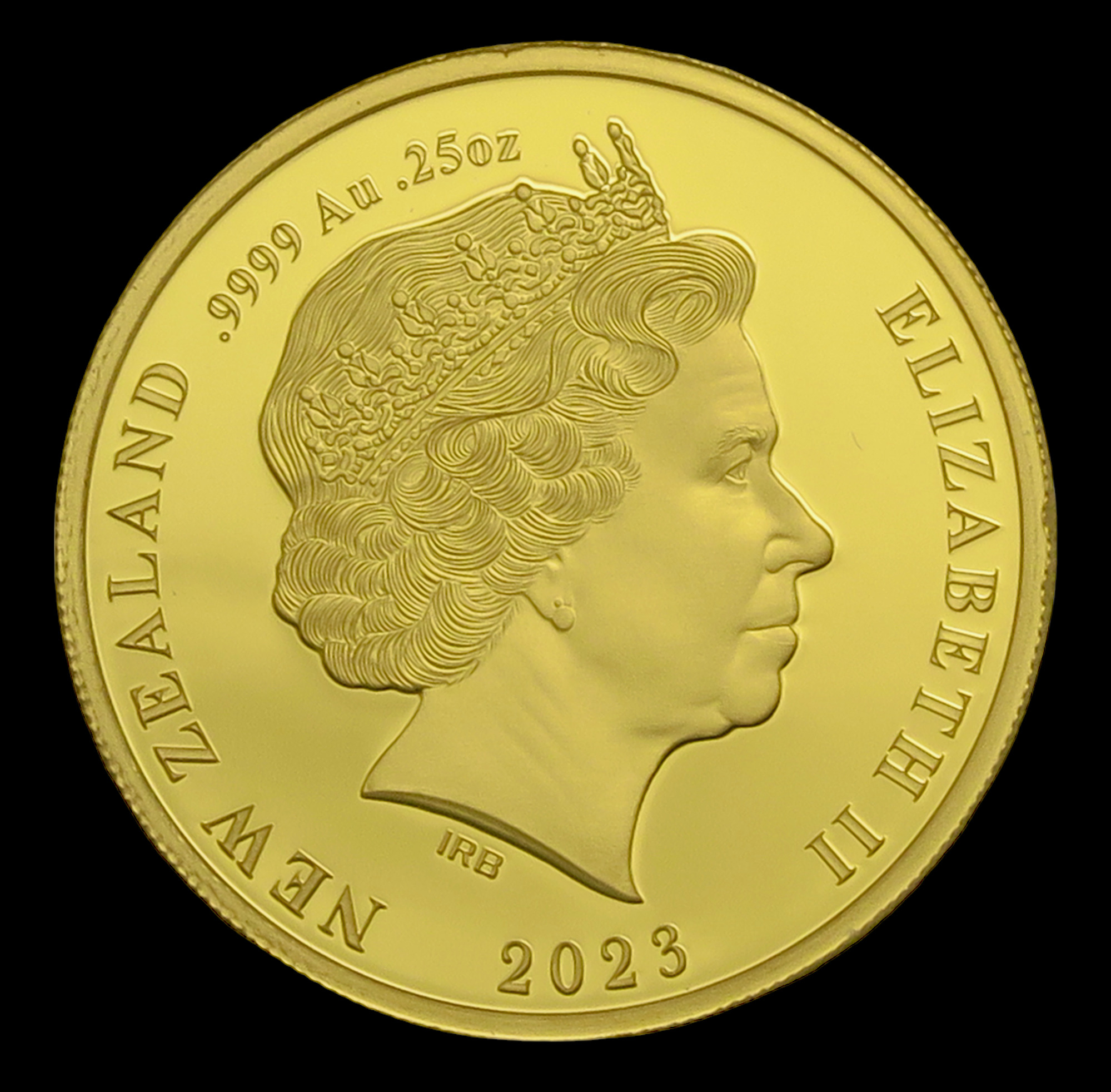 Gold proof kiwi coin 2023