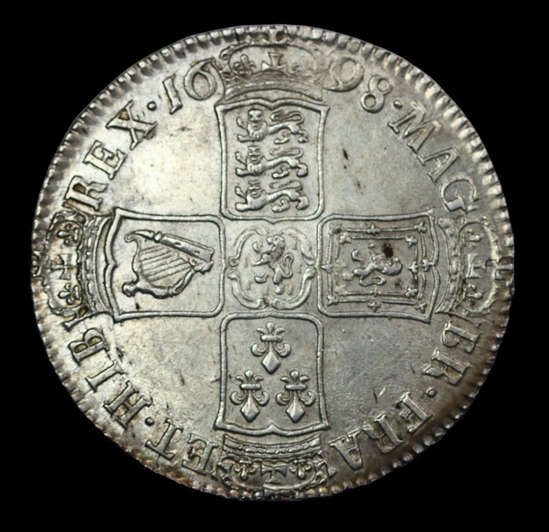 Quality british 17th century halfcrown coin 1698
