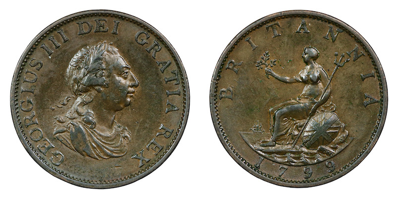 George third halfpenny 1799