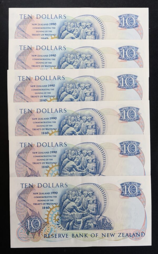 New zealand 1990 anniversary ten dollar notes
