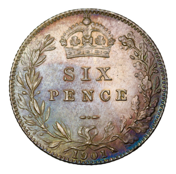 British silver sixpence 1901