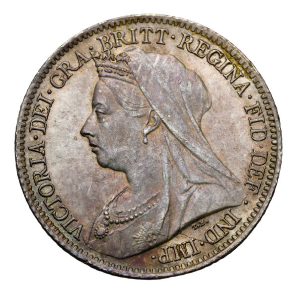 Widow bust sixpence 1901