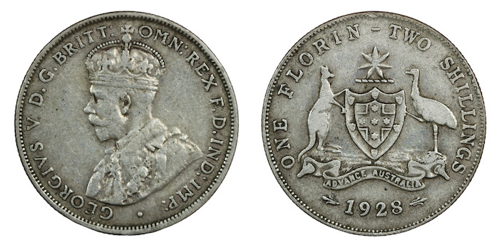 George fifth australian florin 1928