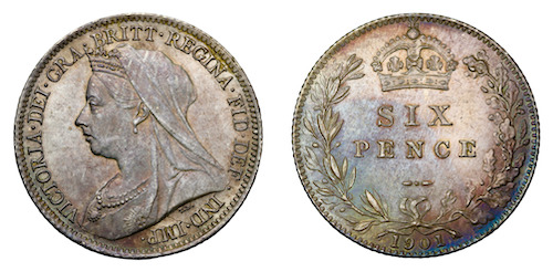 Quality silver sixpence 1901
