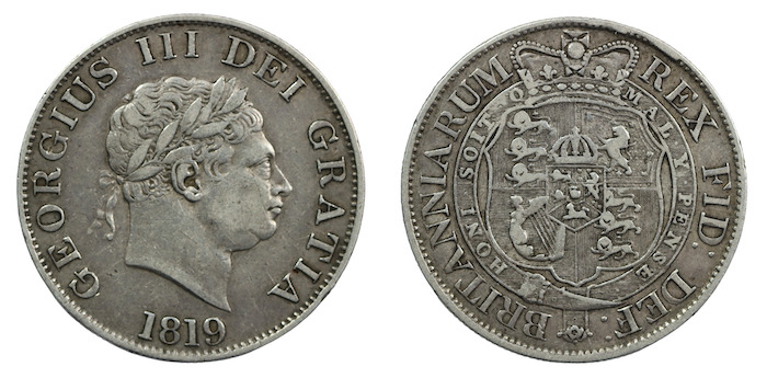 1819 halfcrown second issue