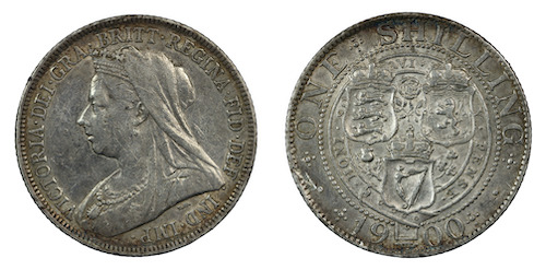 British shilling 1900