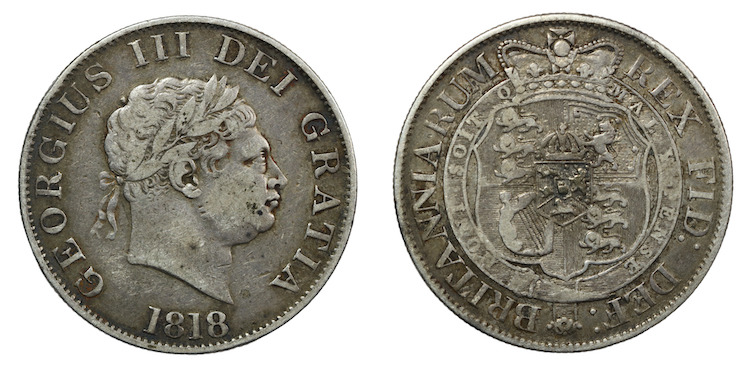 George third 1818 halfcrown