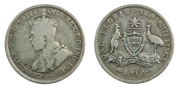 Australia florin 1912