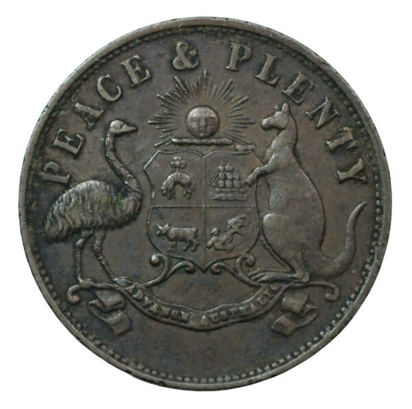 Peace and plent token 1858